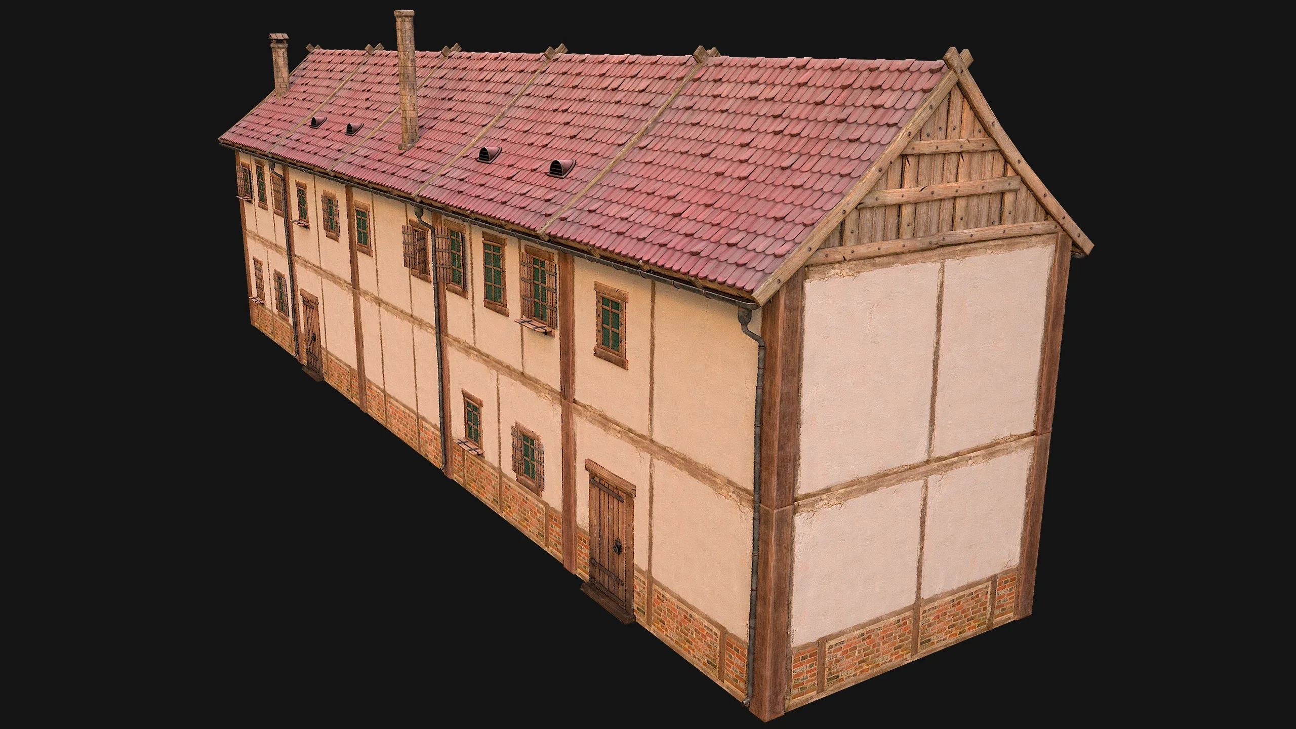 Medieval house with balcony