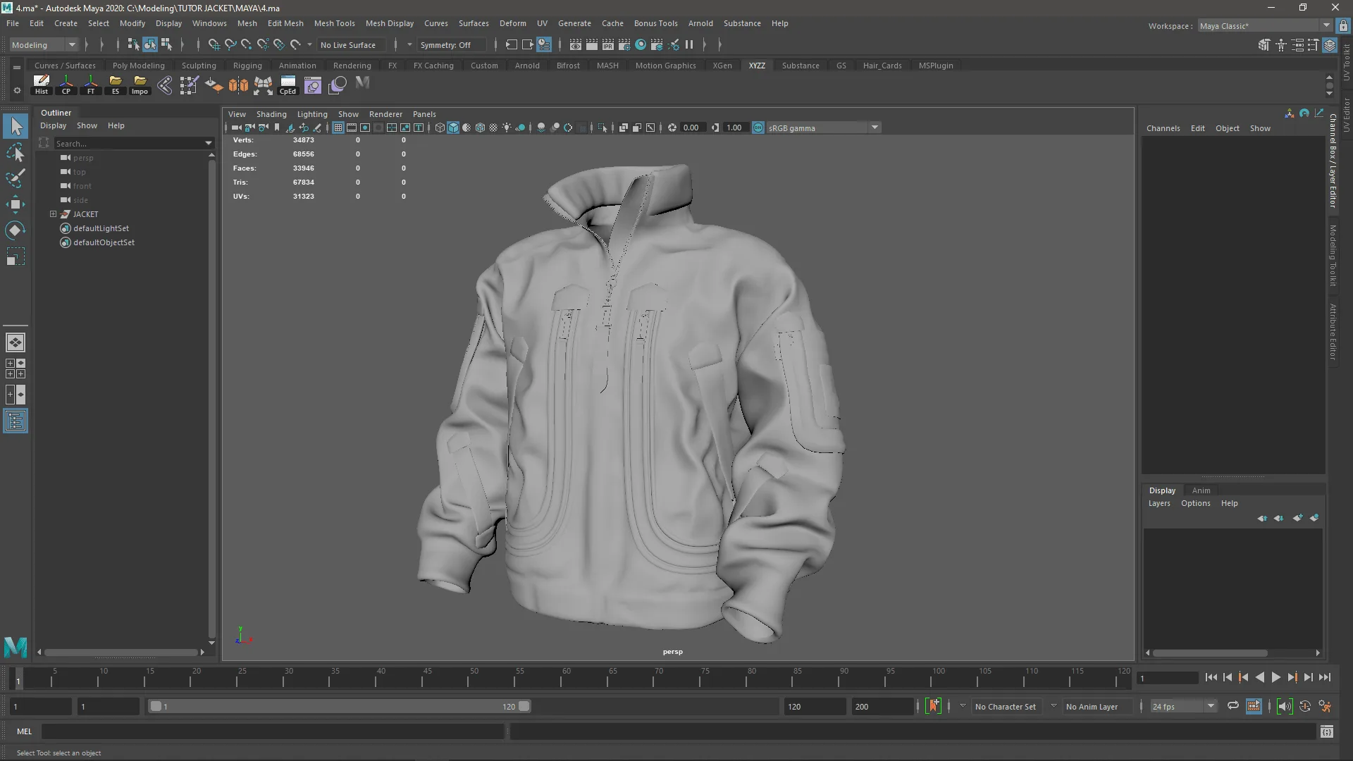 Modern Jacket - Tutorial (Full Pipeline) + 3D Model