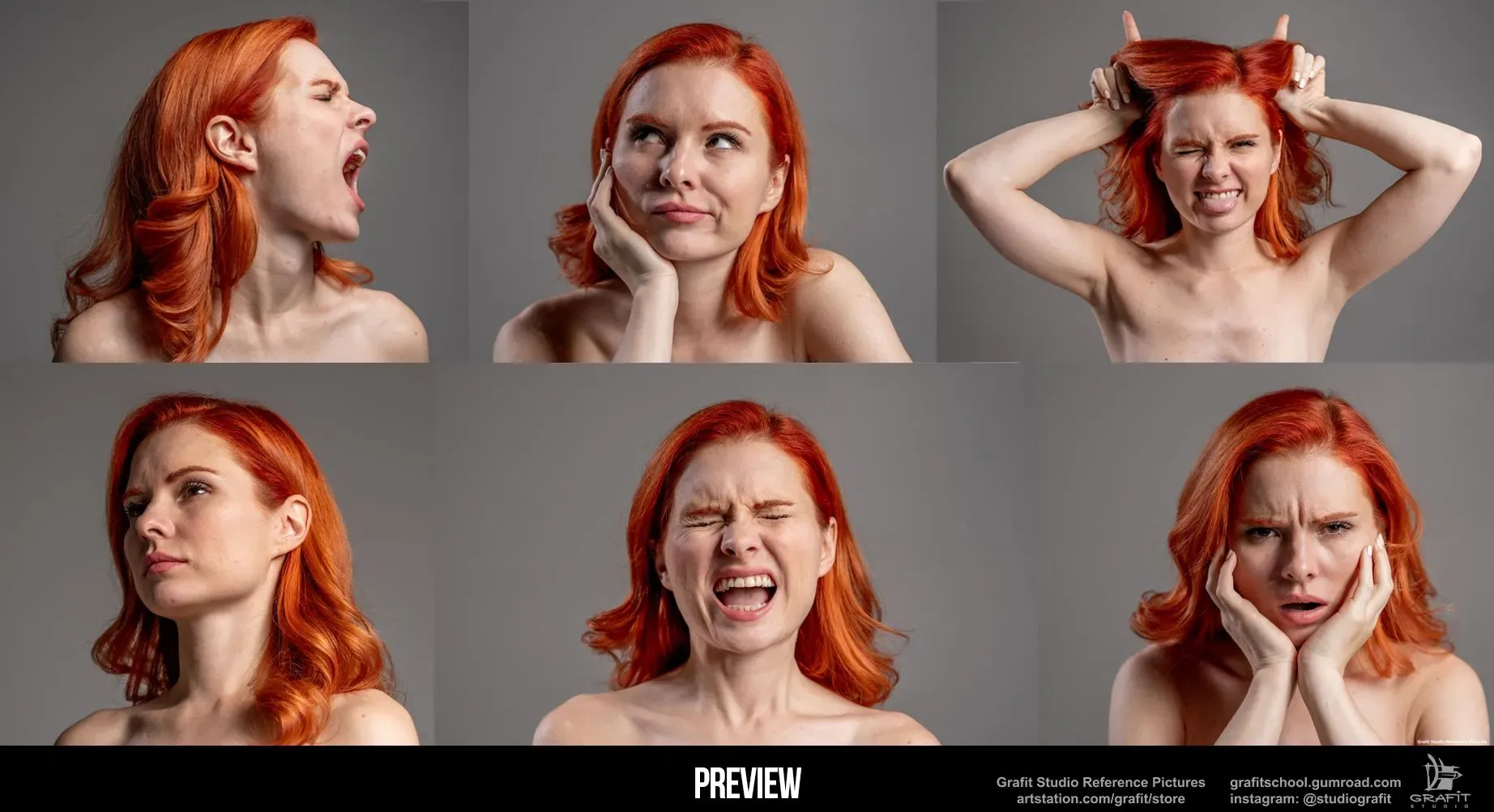 1190+ Dramatic Female Poses and Portraits - FREE PACK