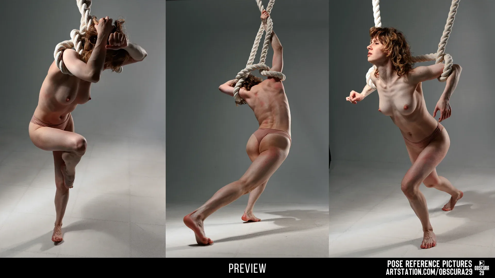 280 Rope and Climbing Poses Reference Pictures - FREE PACK