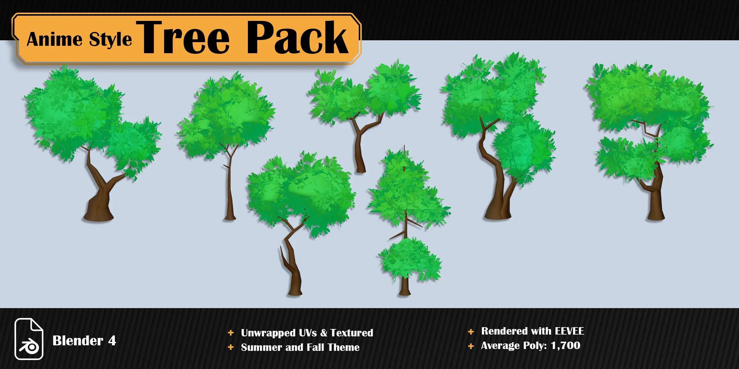 Anime Style Tree Pack