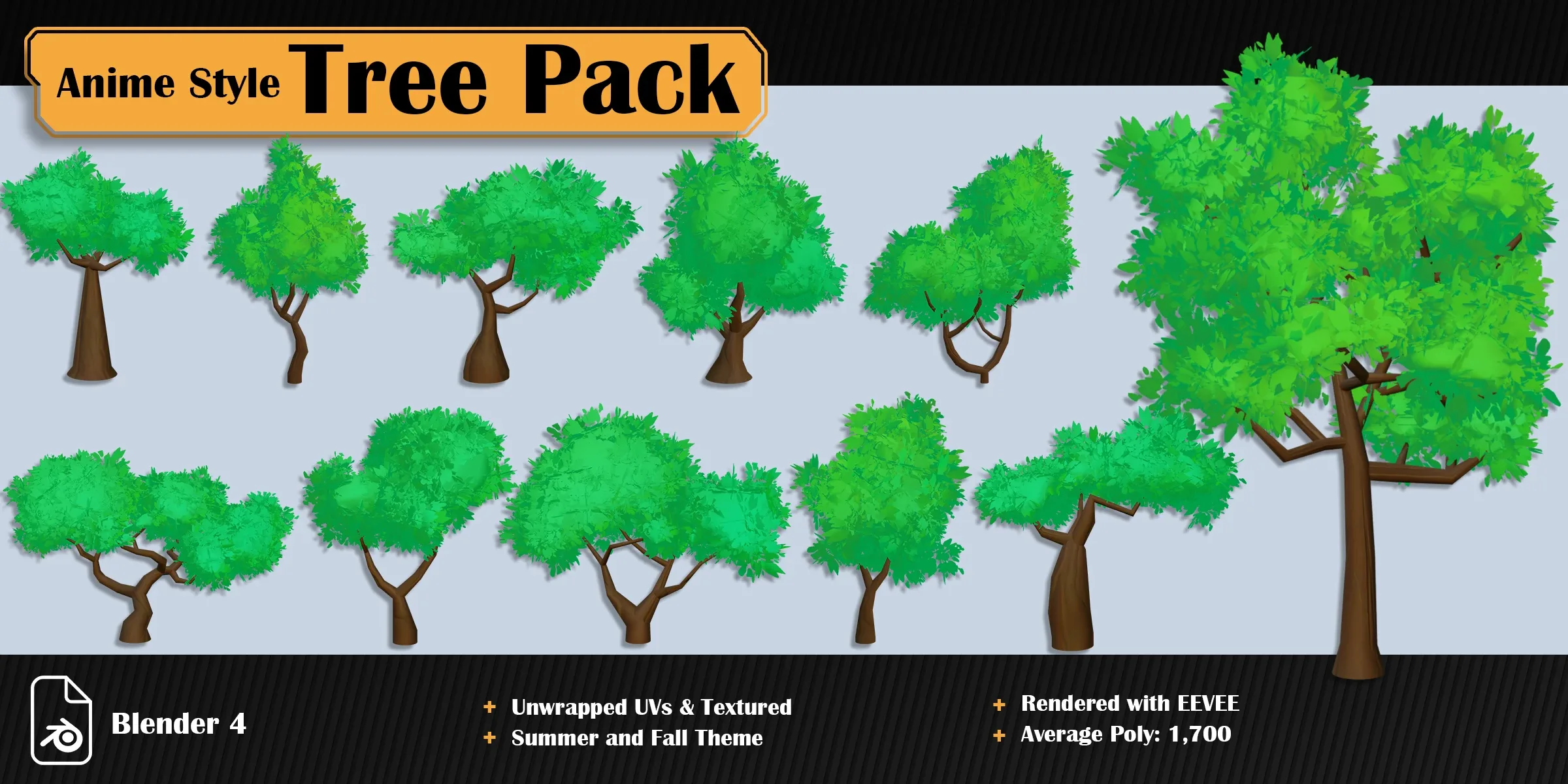 Anime Style Tree Pack