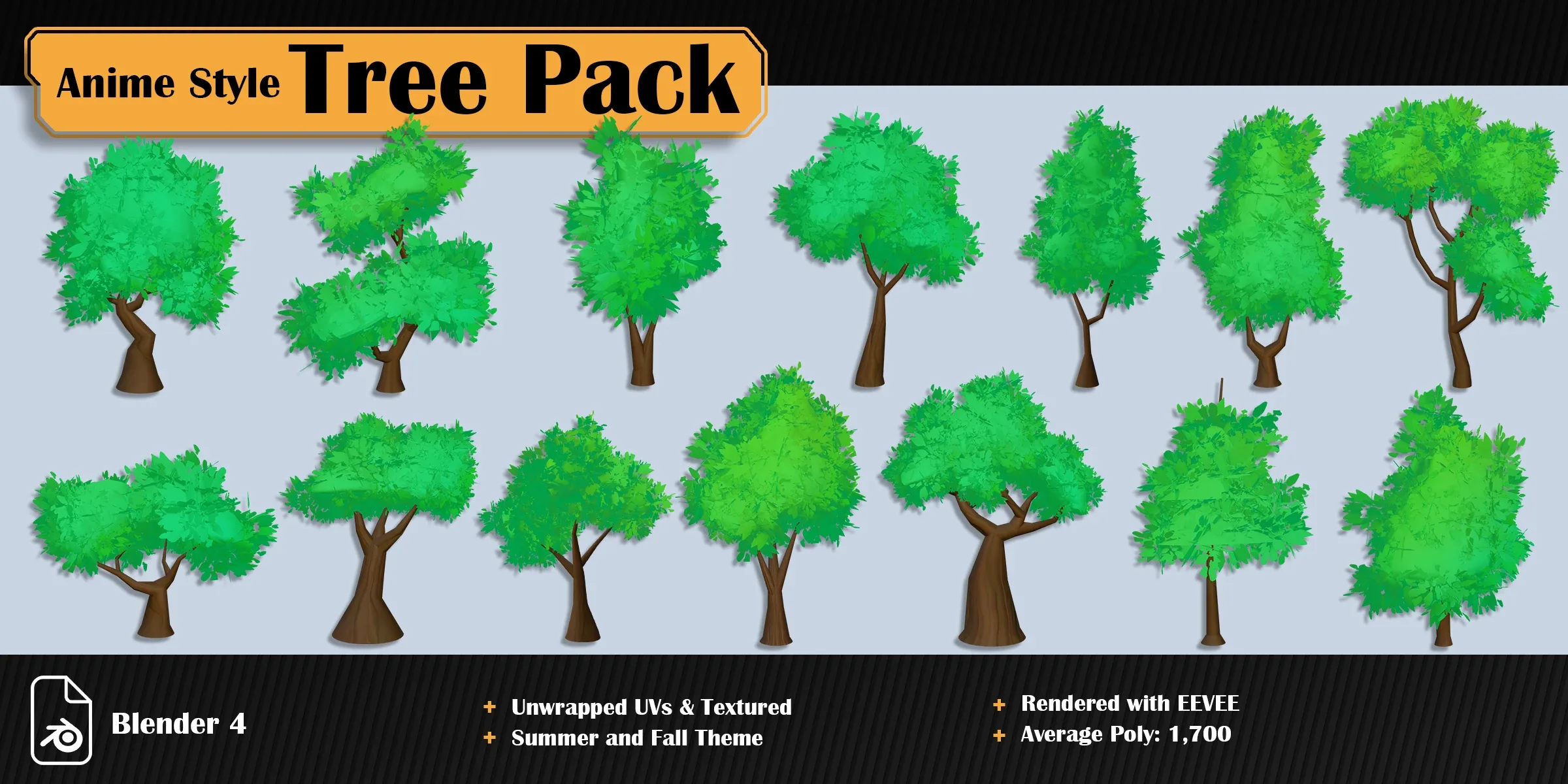 Anime Style Tree Pack
