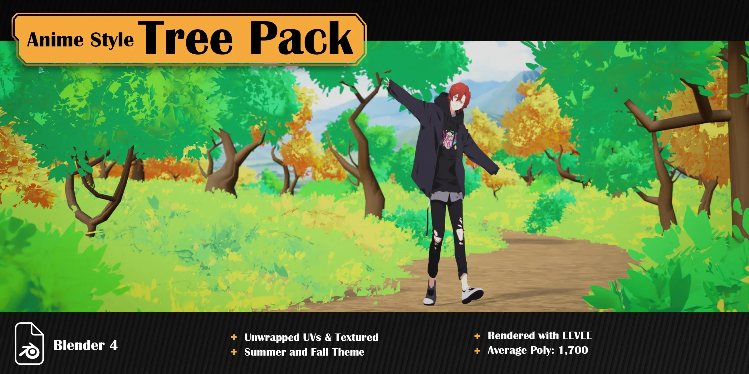 Anime Style Tree Pack