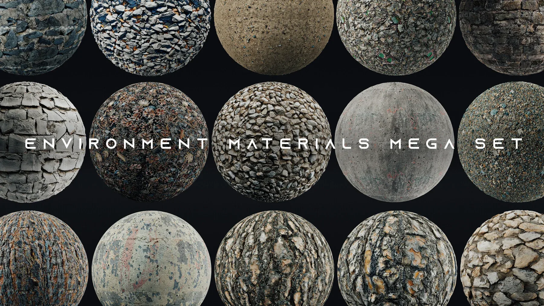 Environment PBR Materials Mega set vol 01