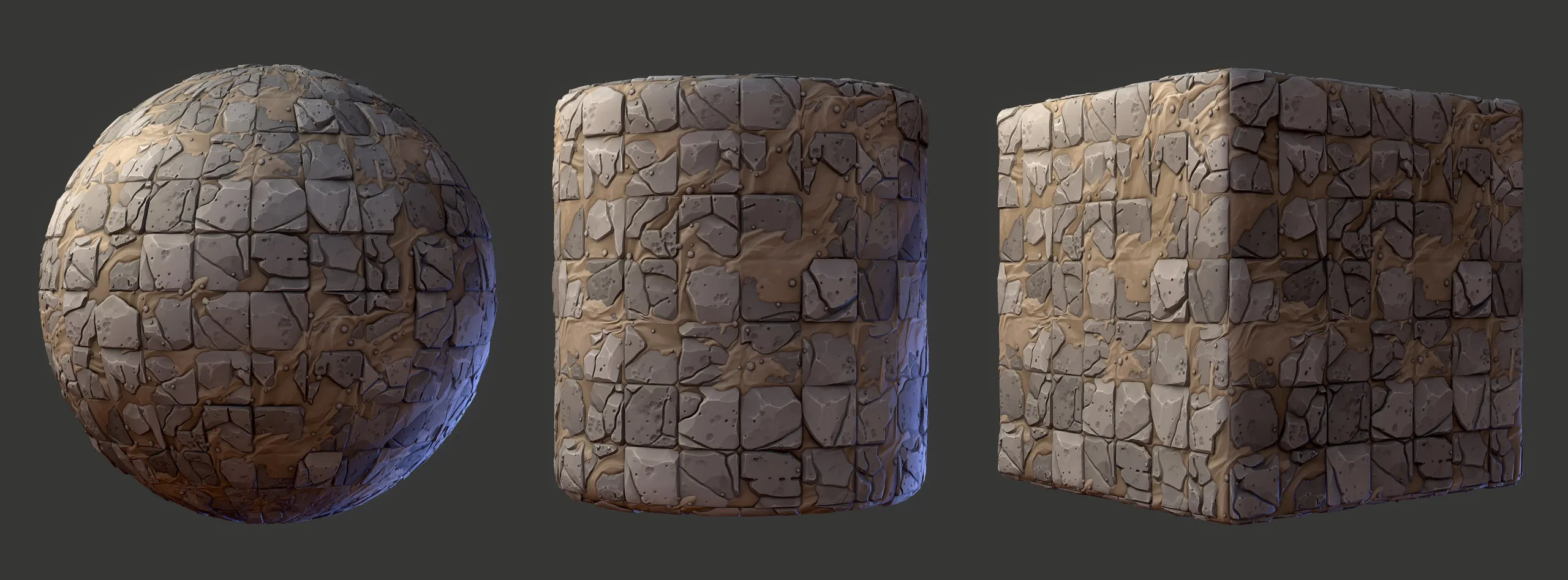 Stylized Broken Tile - Substance 3D Designer + Sbsar File