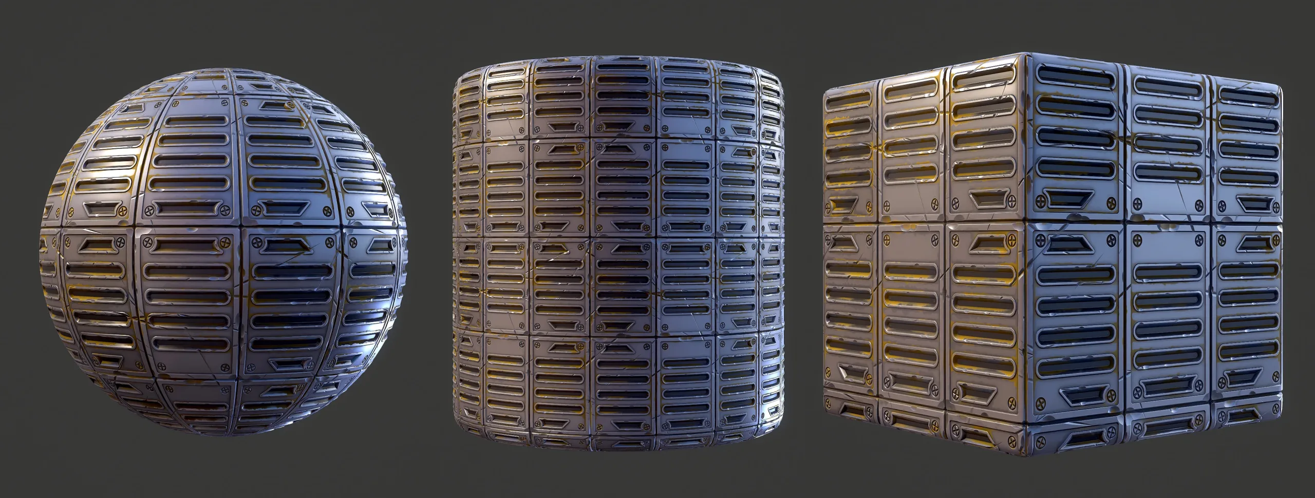 Stylized Metal Grate - Substance 3D Designer + Sbsar File