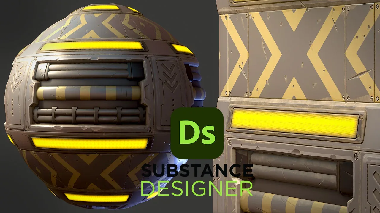 Stylized Sci-Fi Surface - Substance 3D Designer + Sbsar File