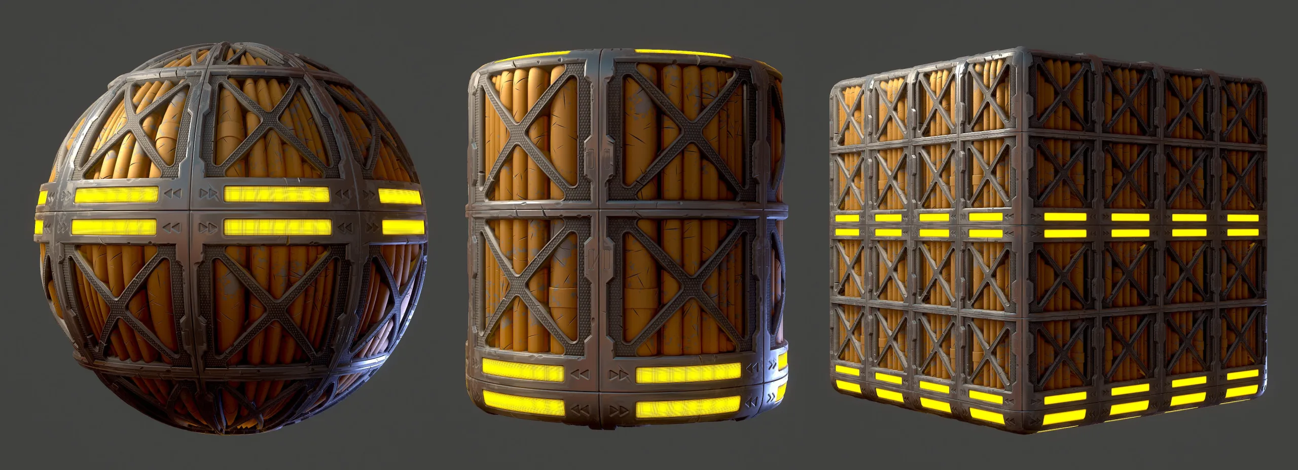 Stylized Sci-Fi Tubes - Substance 3D Designer + Sbsar File