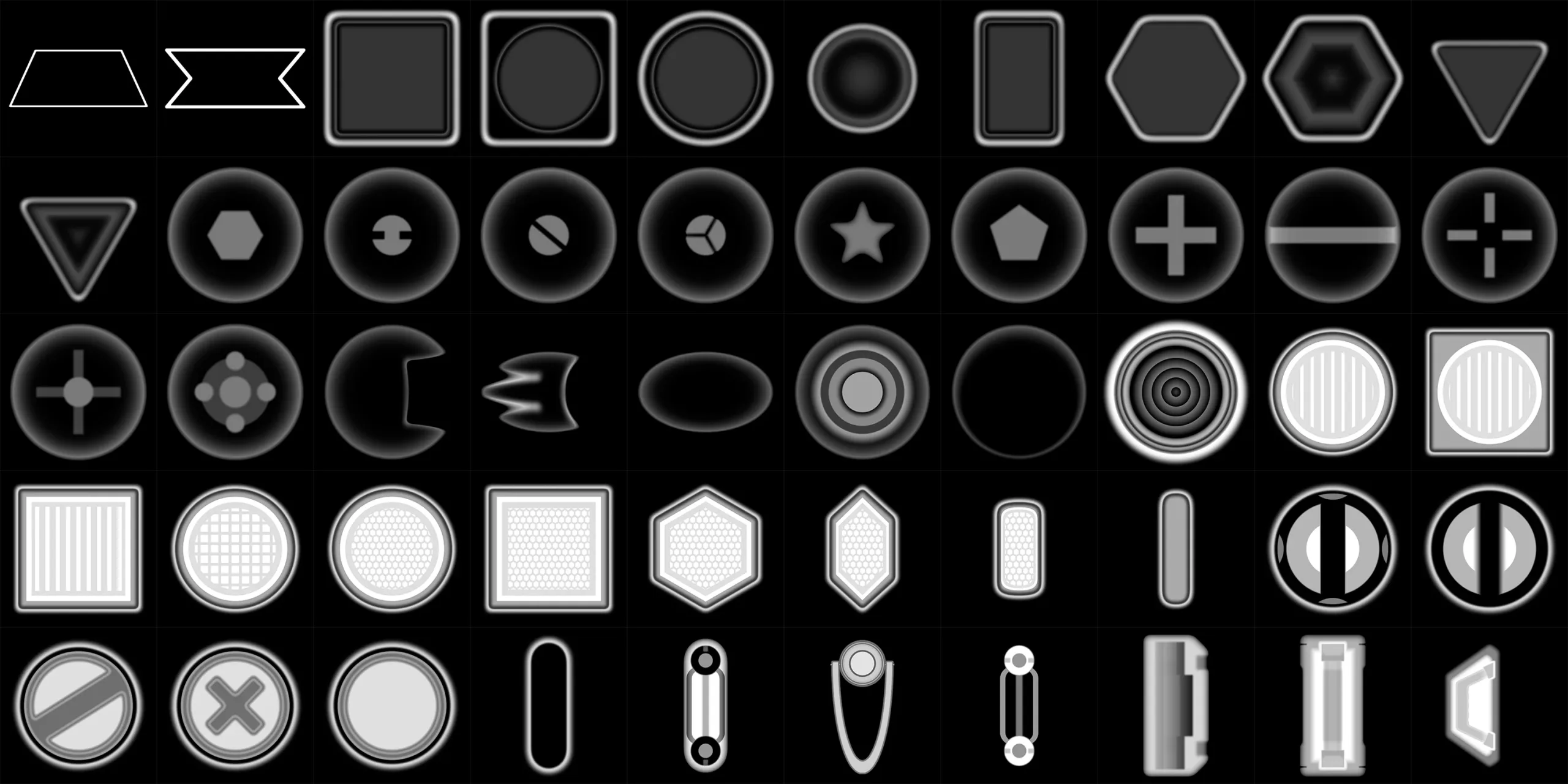 HardSurface Alphas _ Vol.1 FlippedNormals