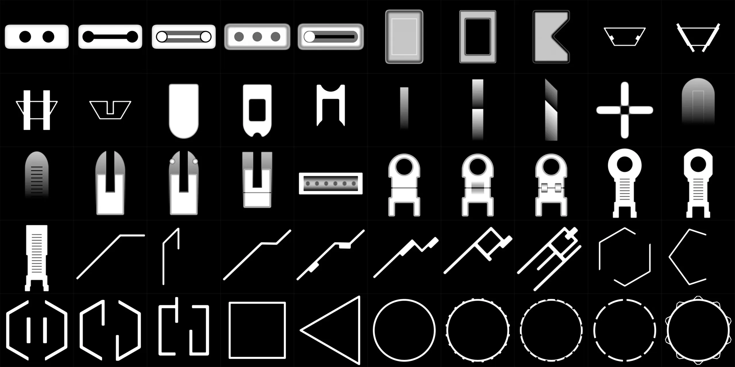 HardSurface Alphas _ Vol.1 FlippedNormals