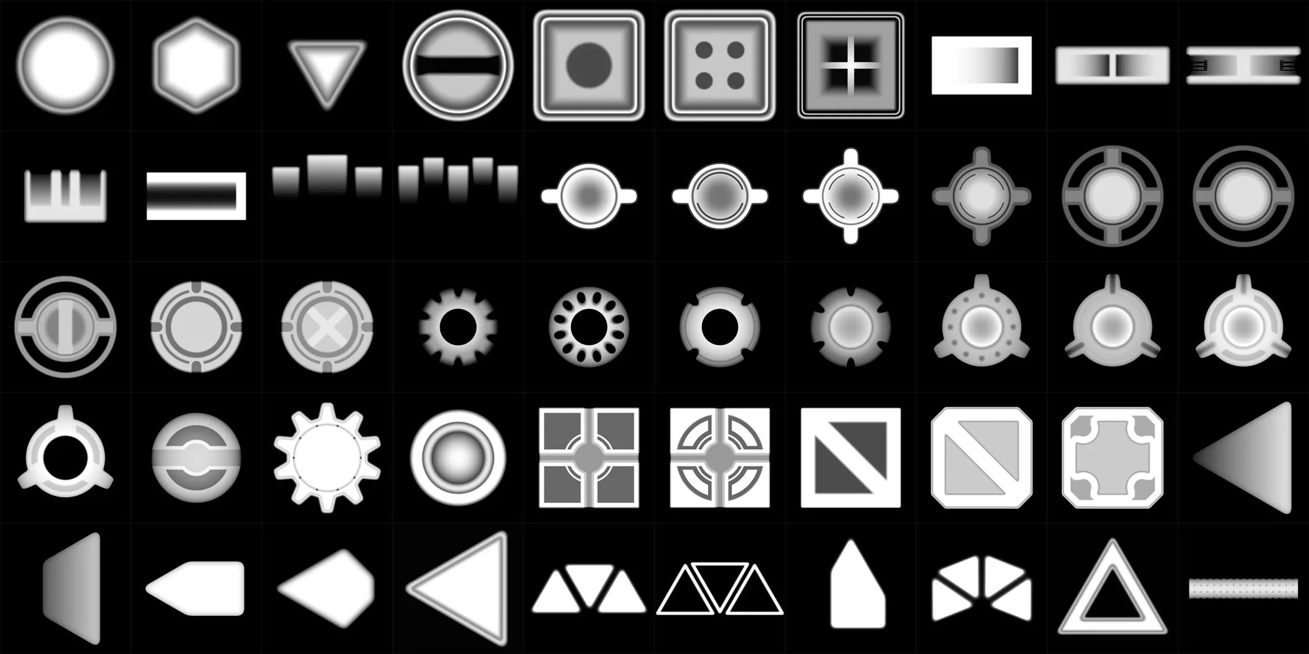 HardSurface Alphas _ Vol.1 FlippedNormals