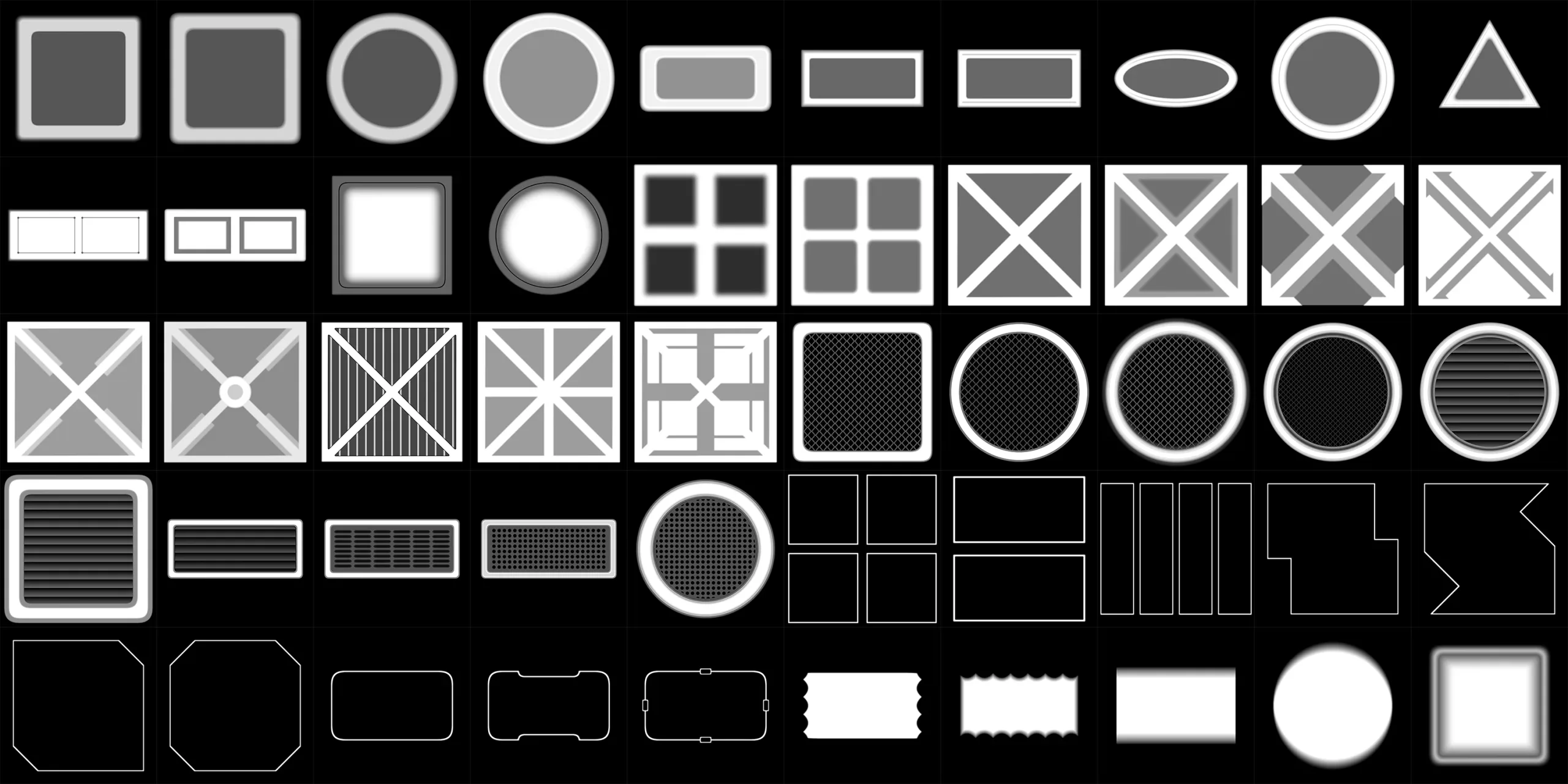 HardSurface Alphas _ Vol.1 FlippedNormals