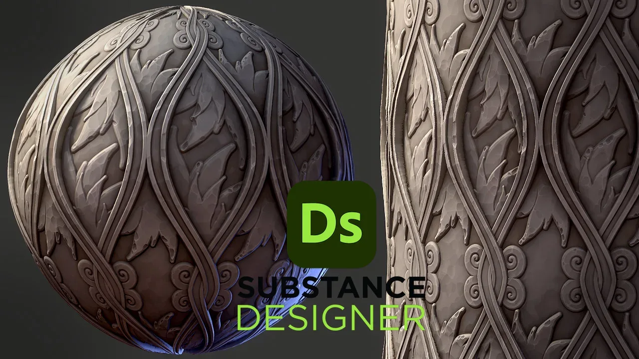 Stylized Fantasy Wall  - Substance 3D Designer + Sbsar File