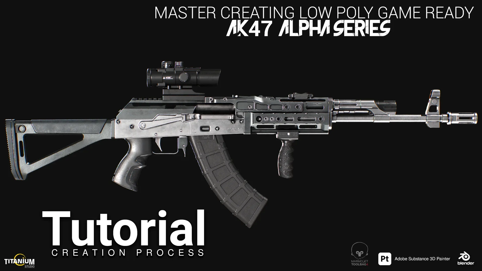 Modeling AK 47 Alpha in Blender and Substance 3D Painter