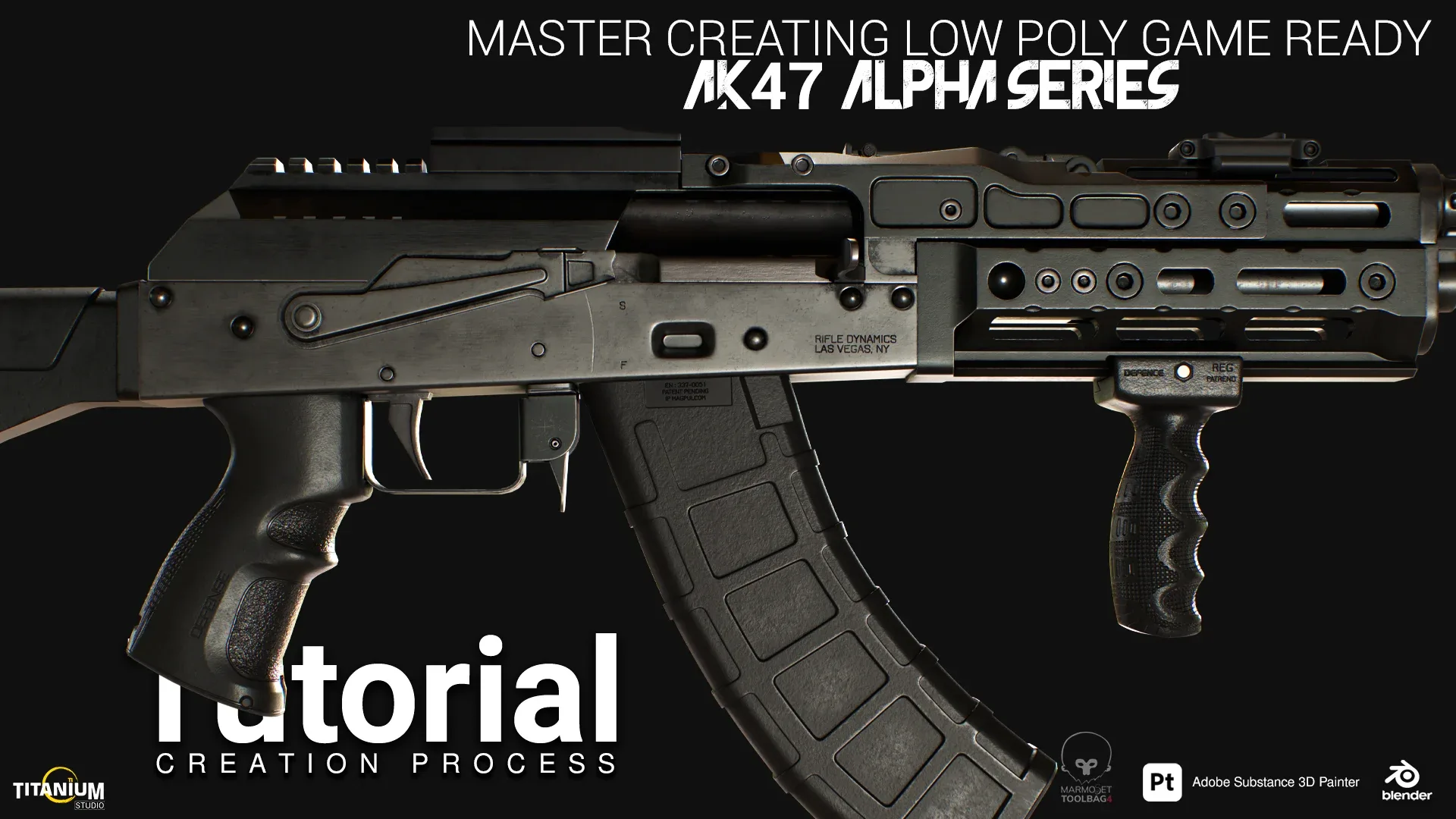 Modeling AK 47 Alpha in Blender and Substance 3D Painter