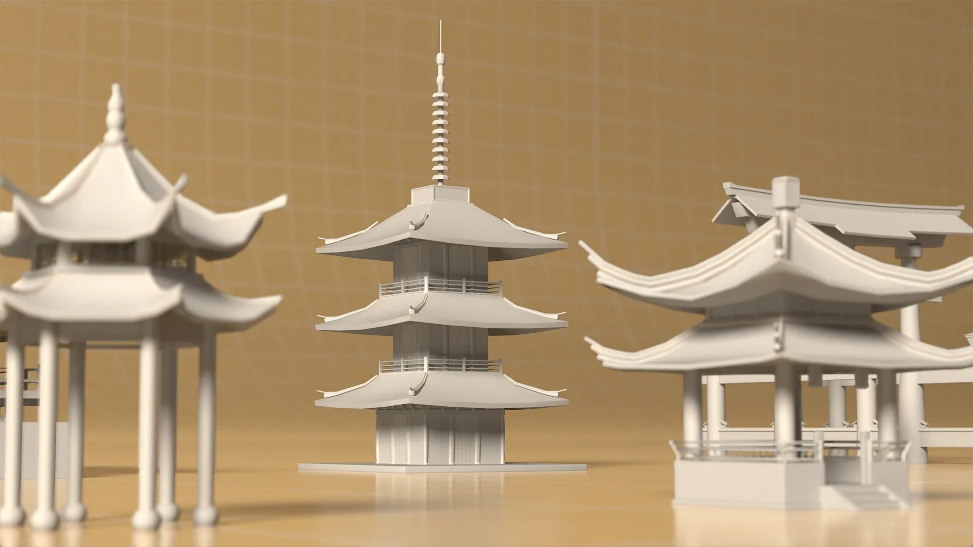 20 Japanese Building Basemesh Vol.05 (Game Ready)