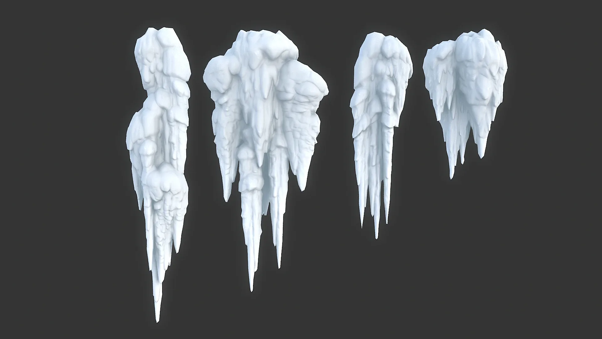 42 Low poly Ice Cave Modulars - 240103