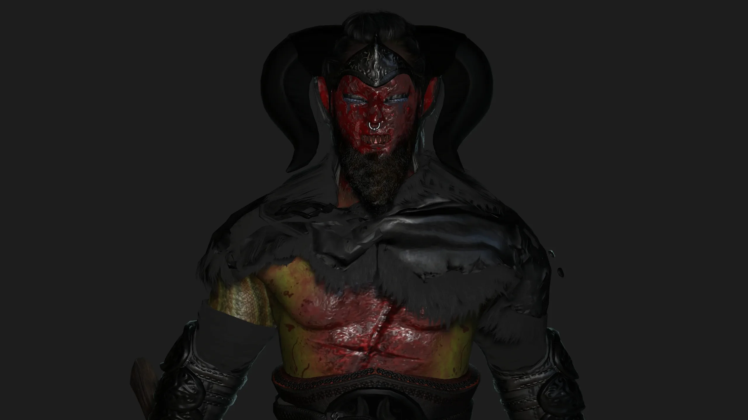 AAA 3D MODEL FANTASY HORROR DEMON CHARACTER - BLOODY DEMON HORN