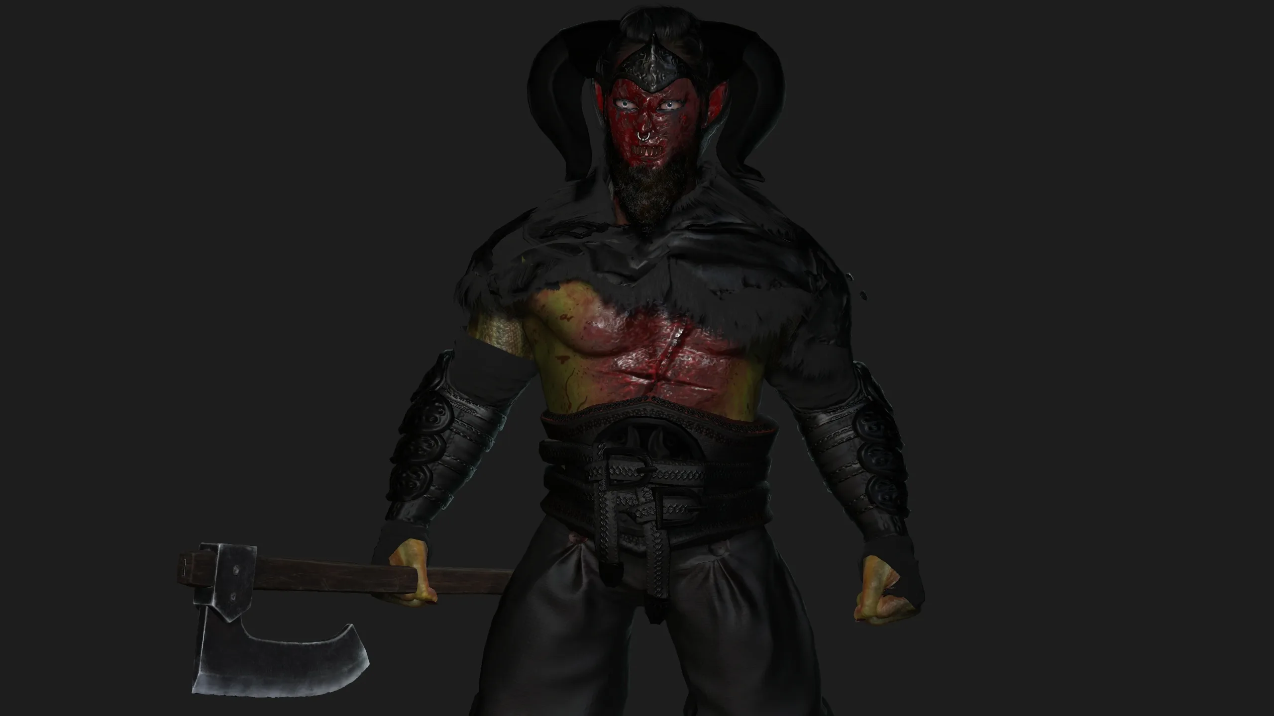 AAA 3D MODEL FANTASY HORROR DEMON CHARACTER - BLOODY DEMON HORN