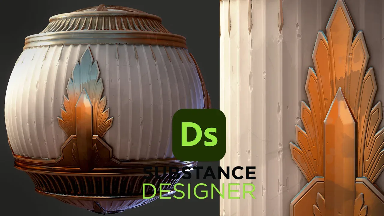 Stylized Wall Material - Substance 3D Designer + Sbsar File