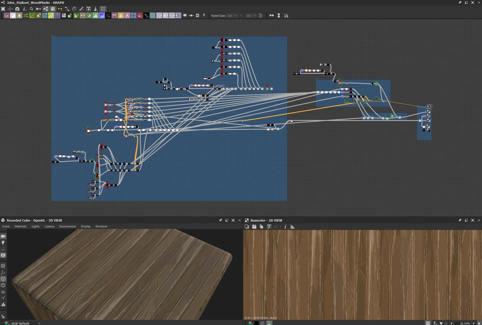 Stylized Wood Planks - Substance 3D Designer + Sbsar File