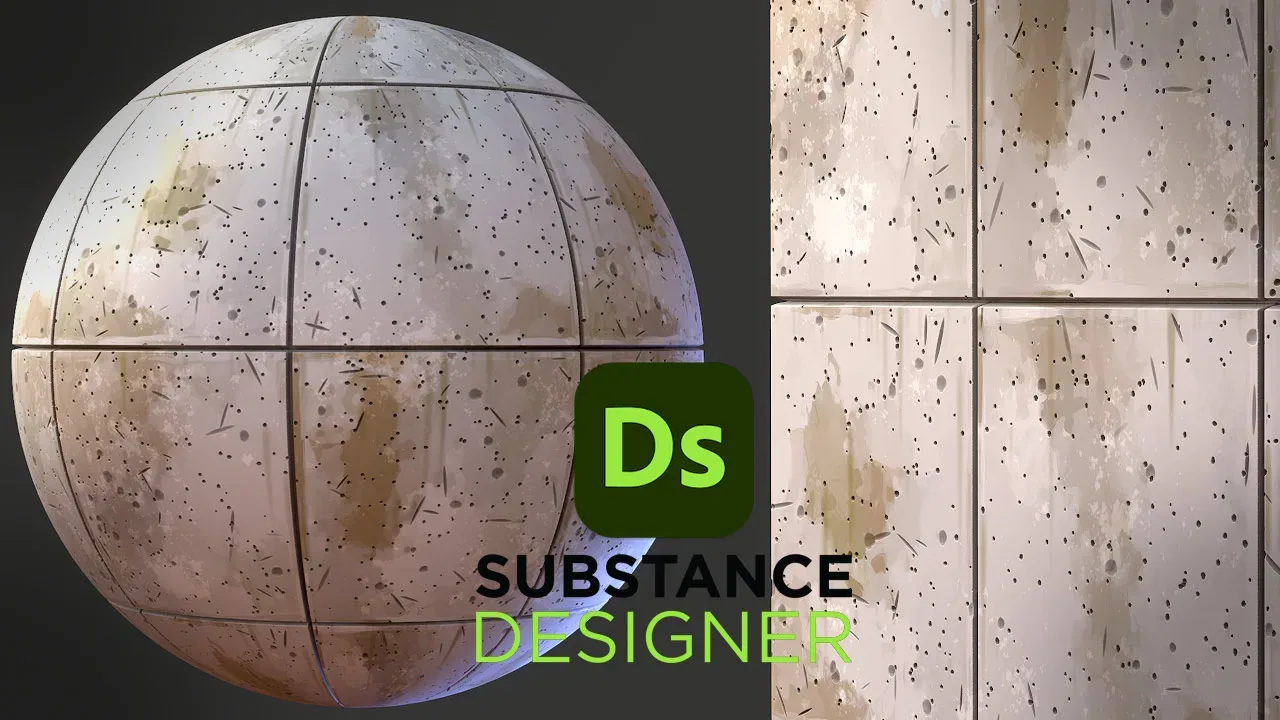 Stylized Concrete Slabs - Substance 3D Designer + Sbsar File