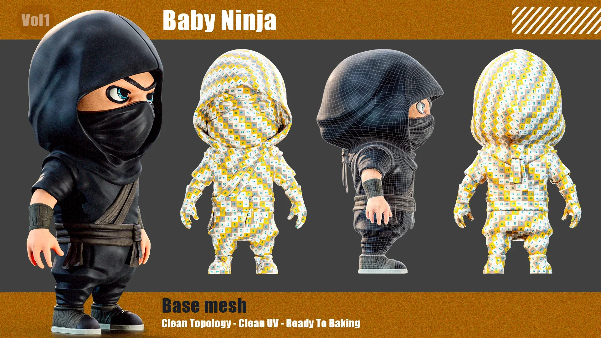 Baby Ninja Base Mesh