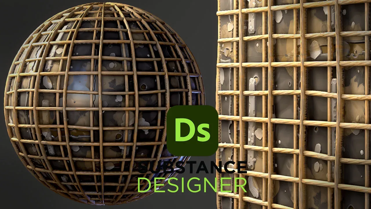 Stylized Metal Rods - Substance 3D Designer