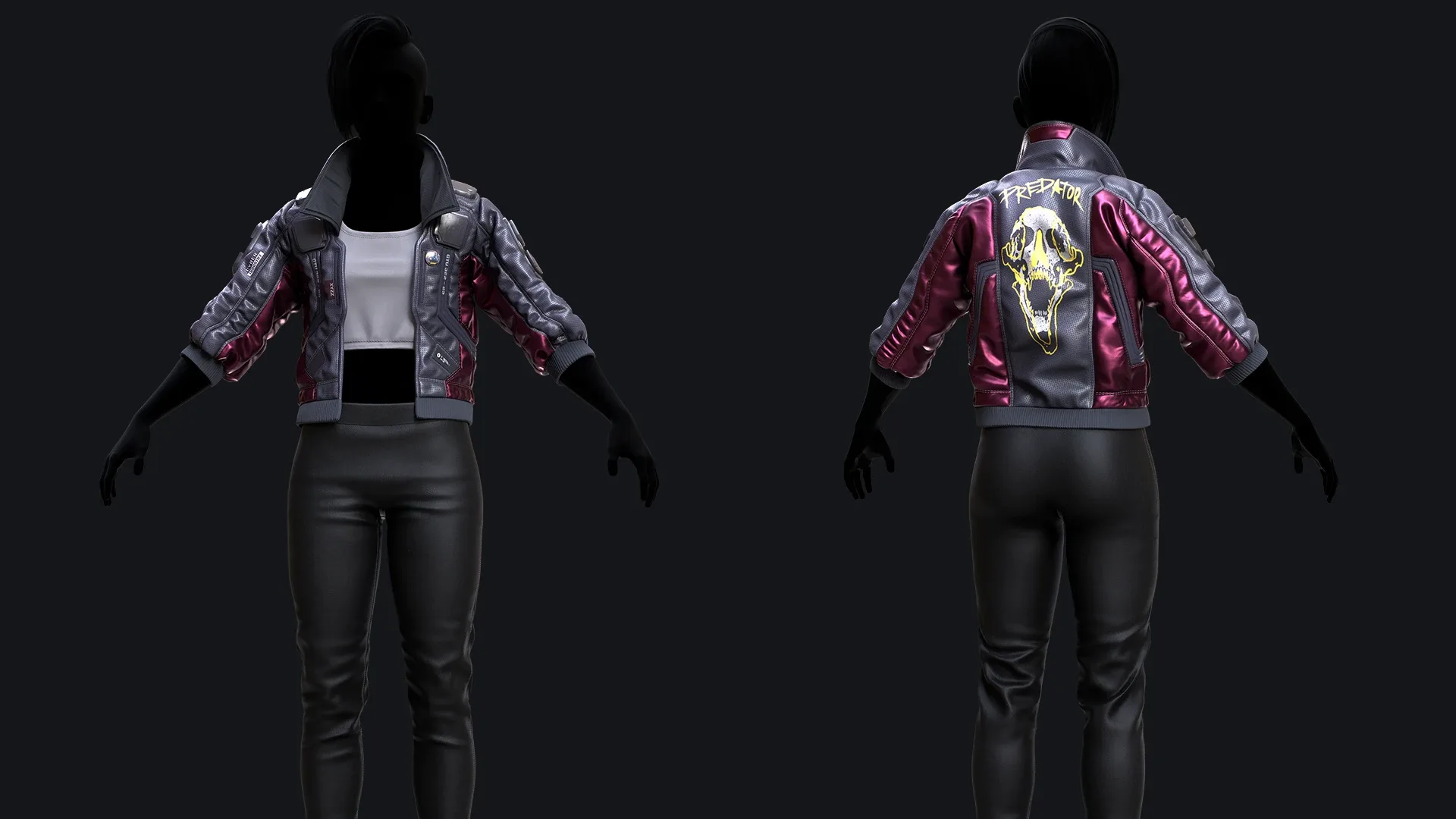 Cyberpunk Jacket - Tutorial (Full Pipeline) + 3D Model