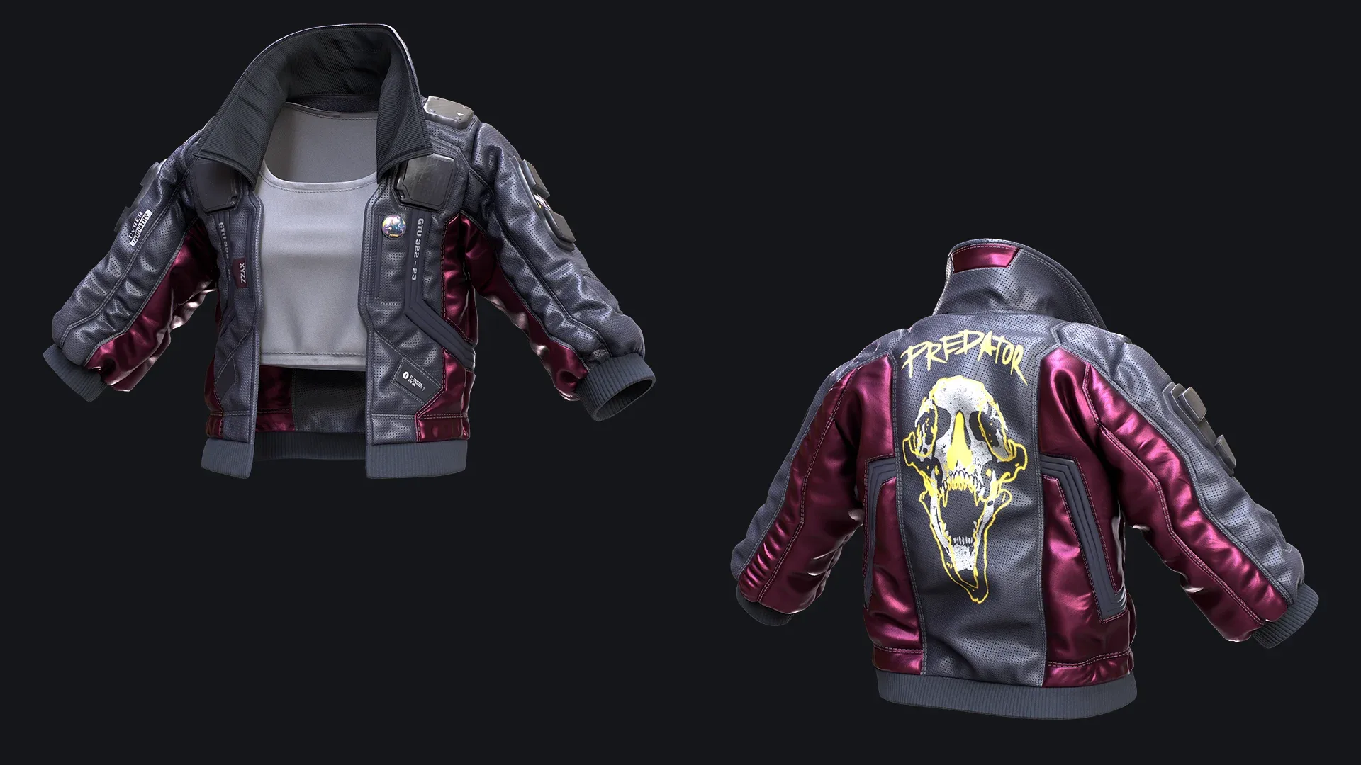 Cyberpunk Jacket - Tutorial (Full Pipeline) + 3D Model