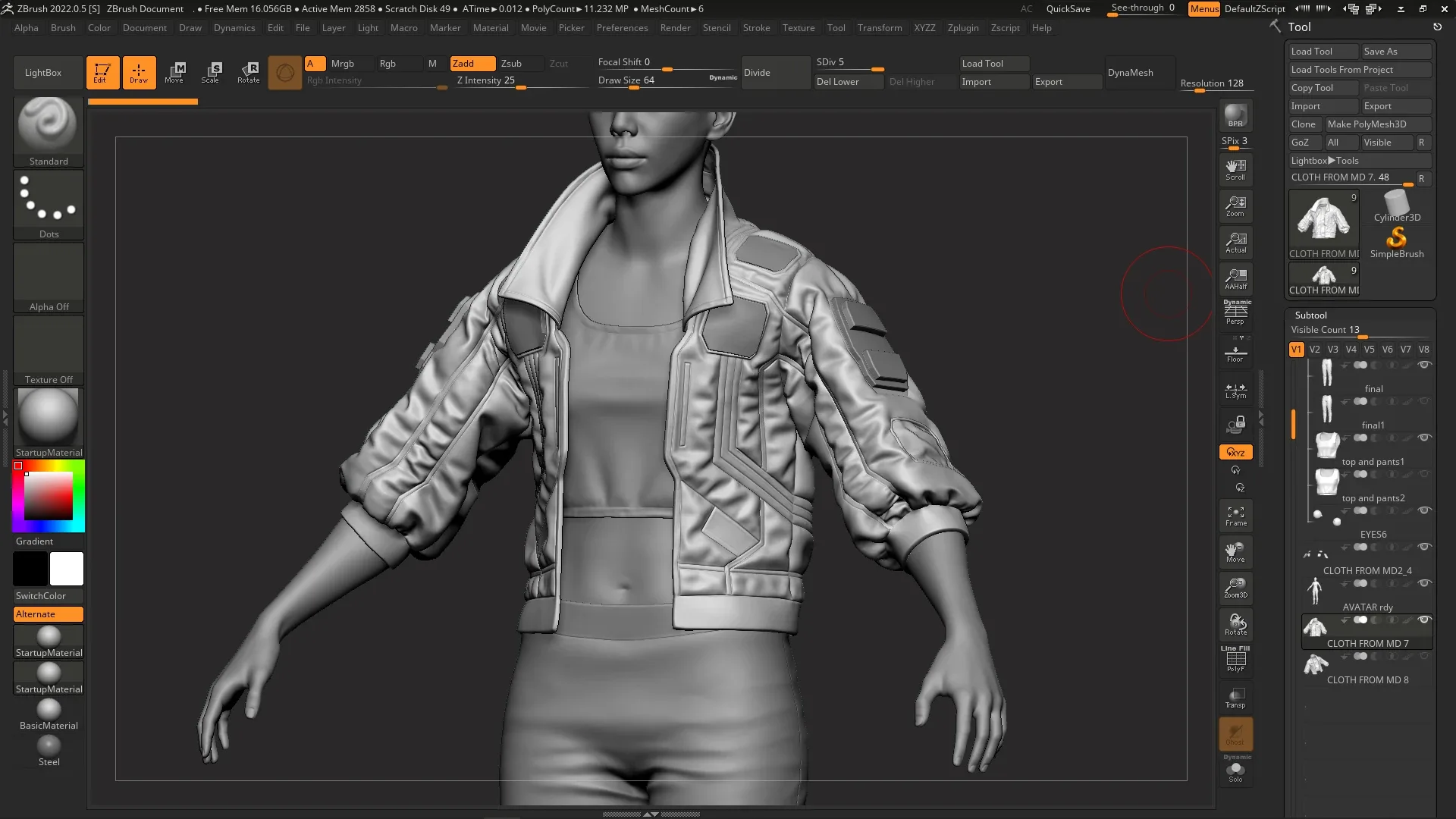 Cyberpunk Jacket - Tutorial (Full Pipeline) + 3D Model