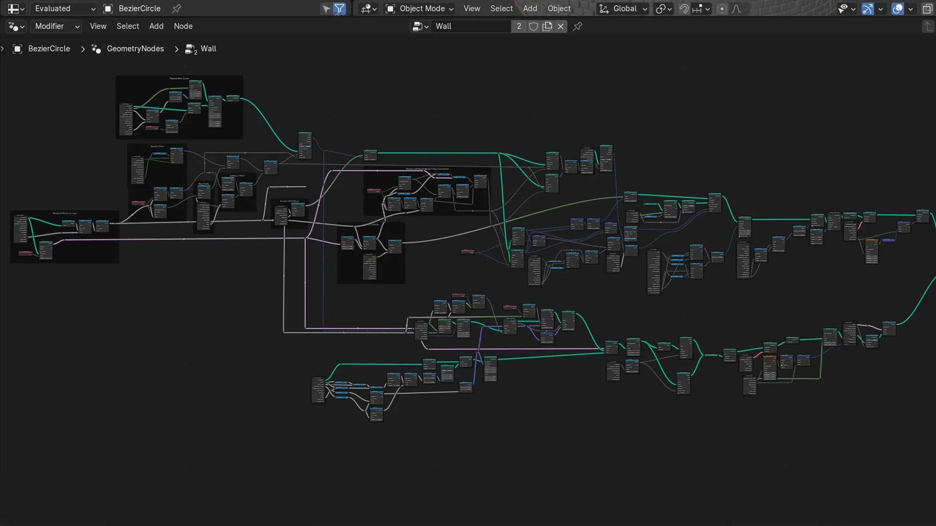 Blender 4 Geometry Node Brick Wall Generator