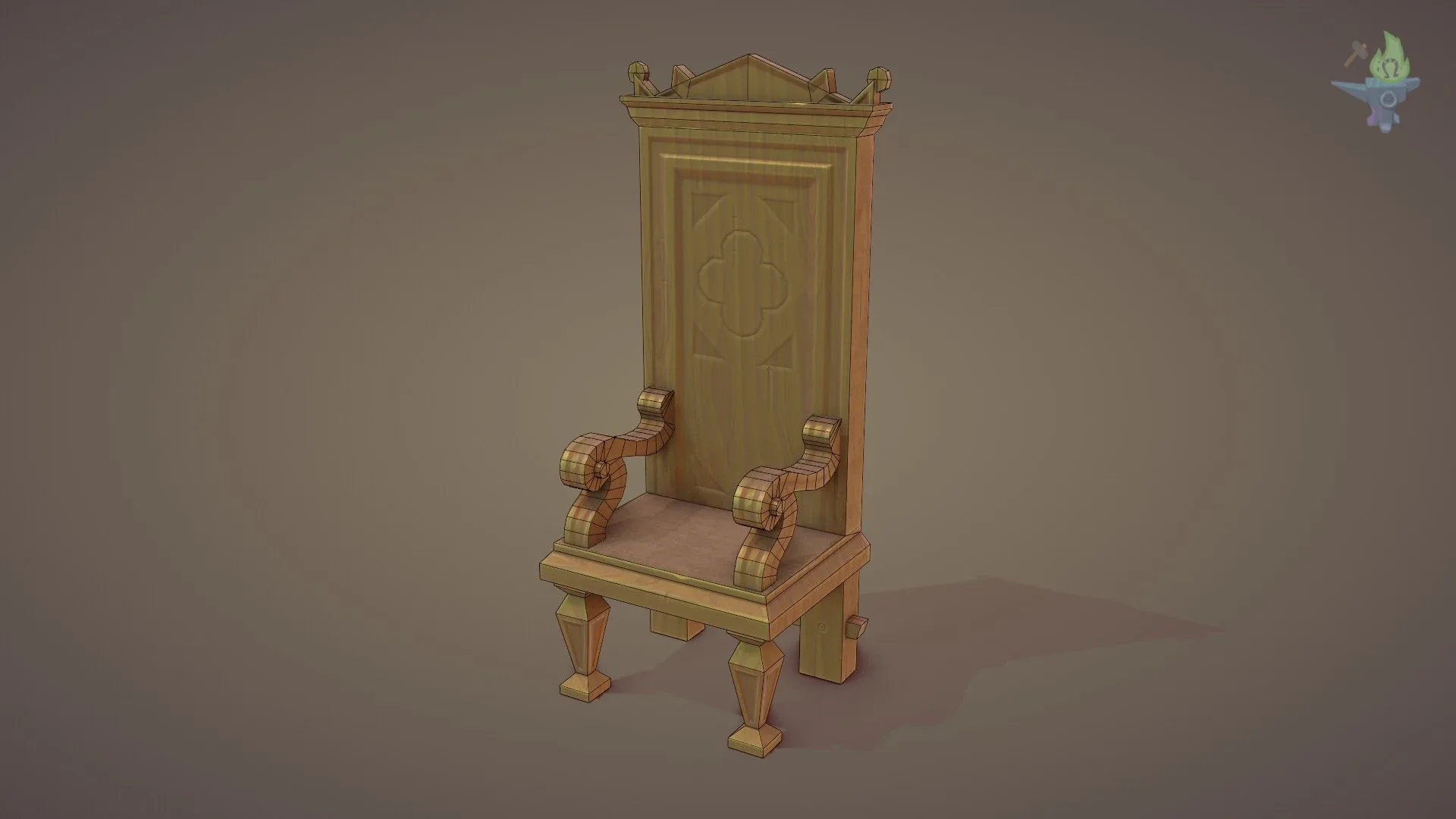 16th Century Gothic Walnut Throne