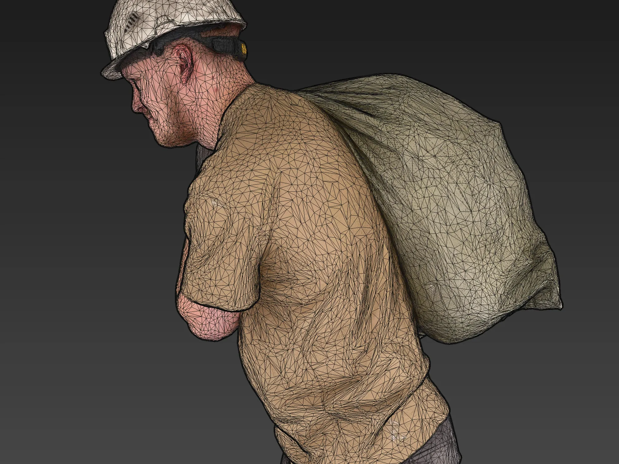 Worker in a Sand T-Shirt model pack