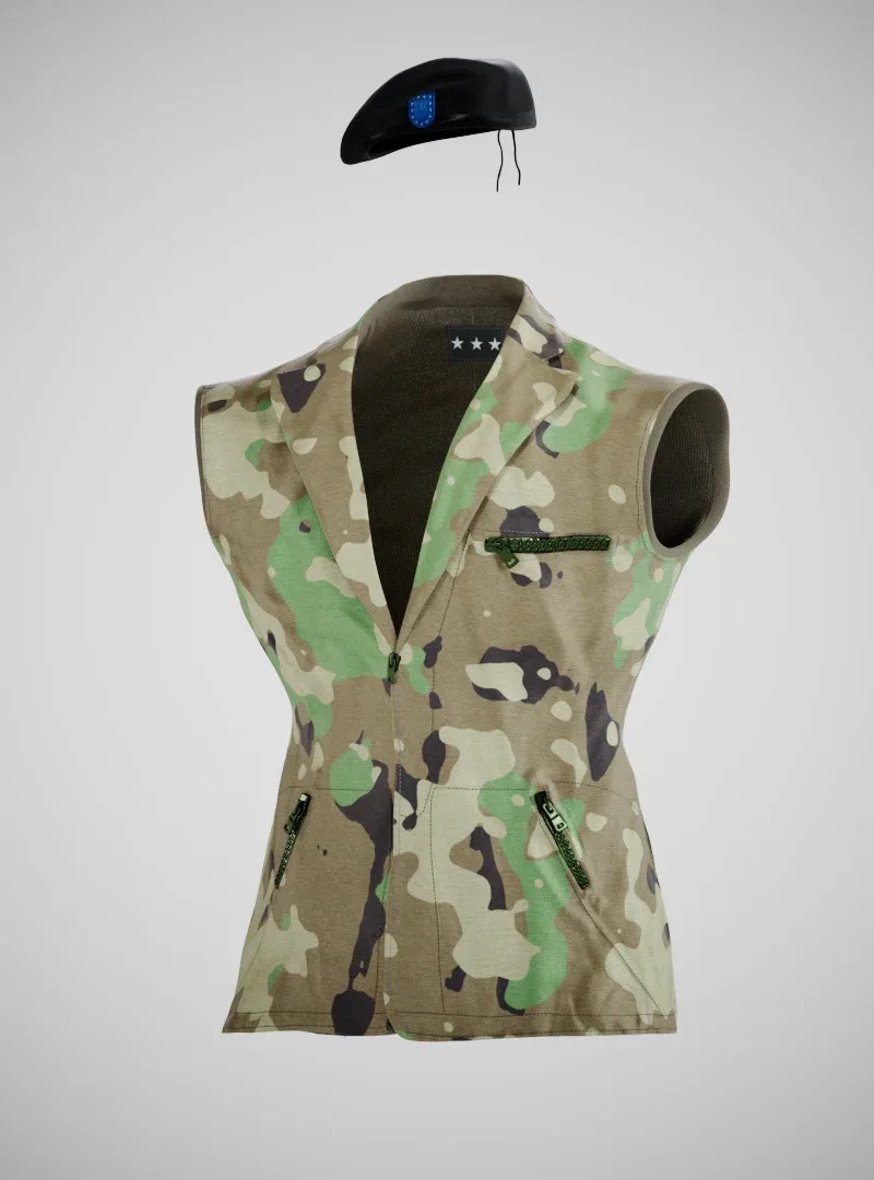 Military Vest and Beret