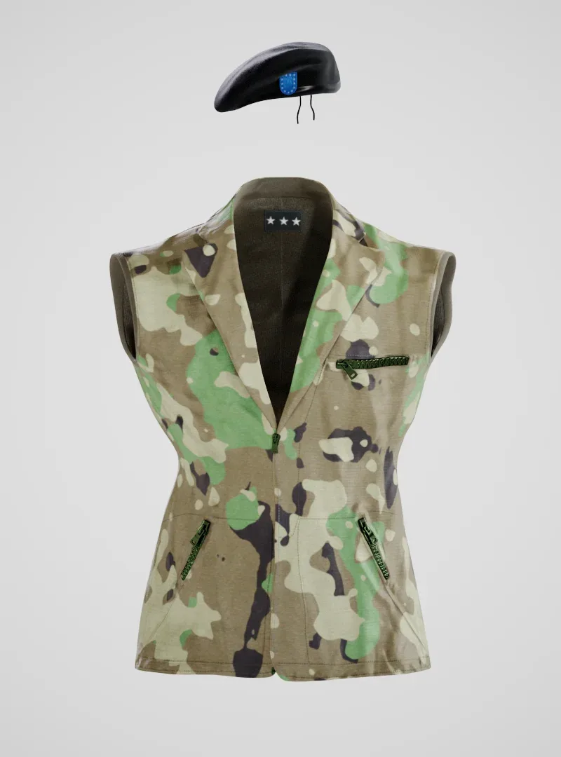 Military Vest and Beret