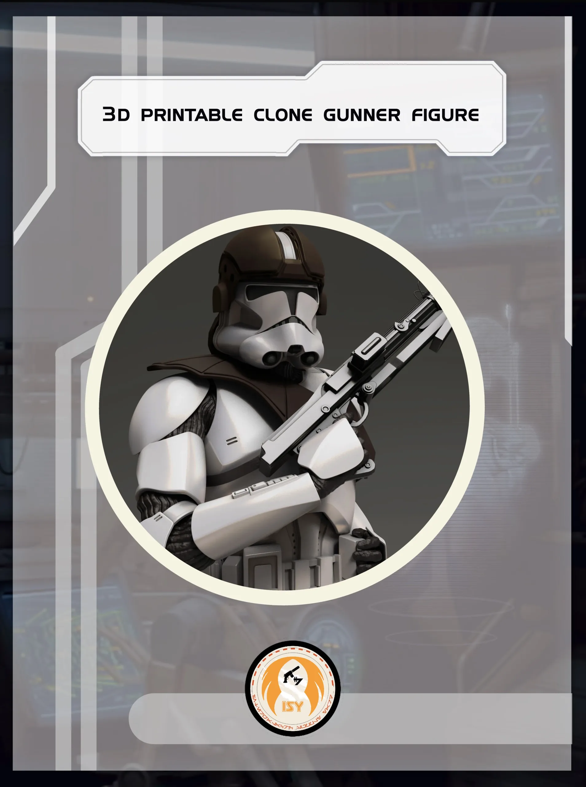 Star wars clone trooper gunner 3d printable figurine