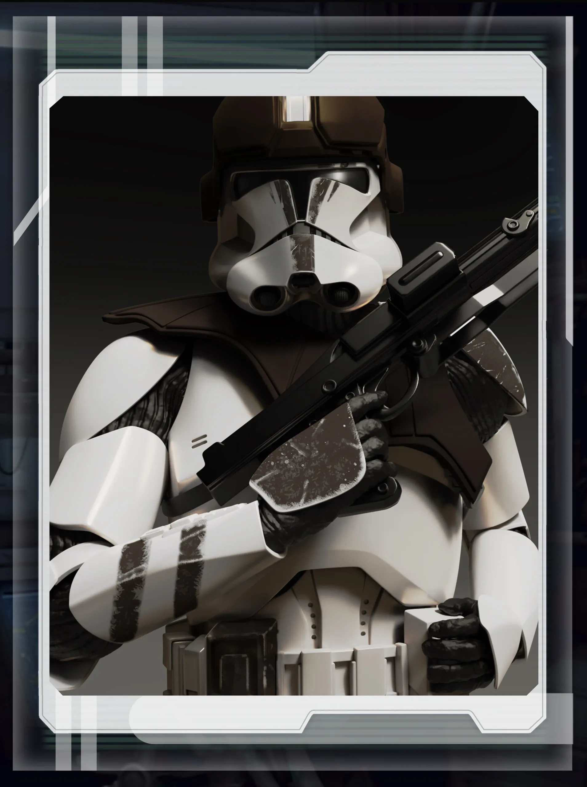 Star wars clone trooper gunner 3d printable figurine