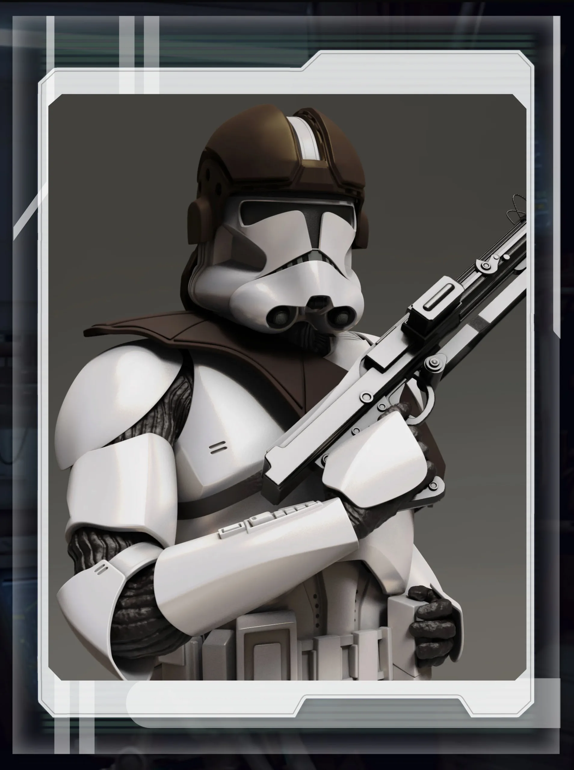Star wars clone trooper gunner 3d printable figurine