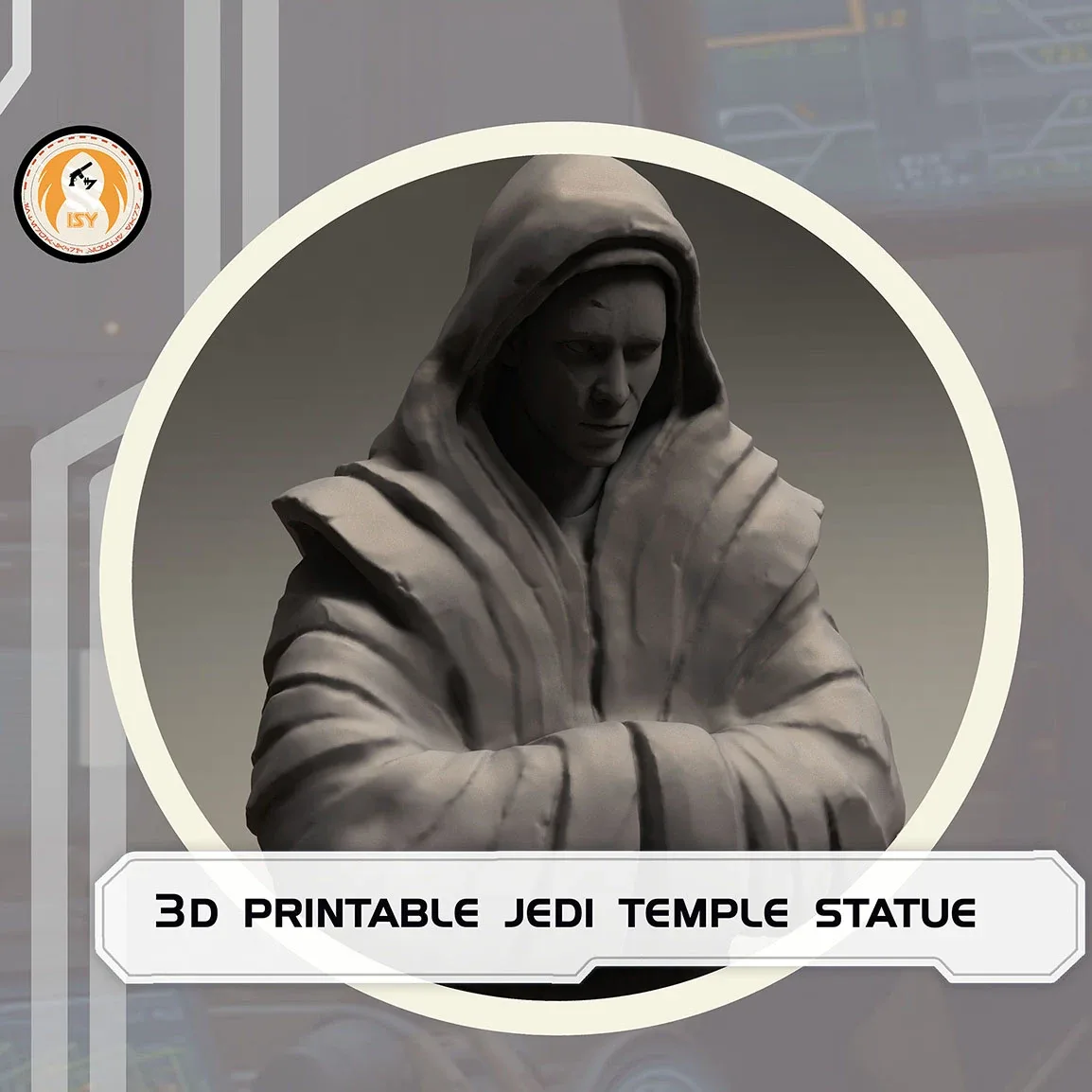 Star wars 3d printable jedi temple statue figurine