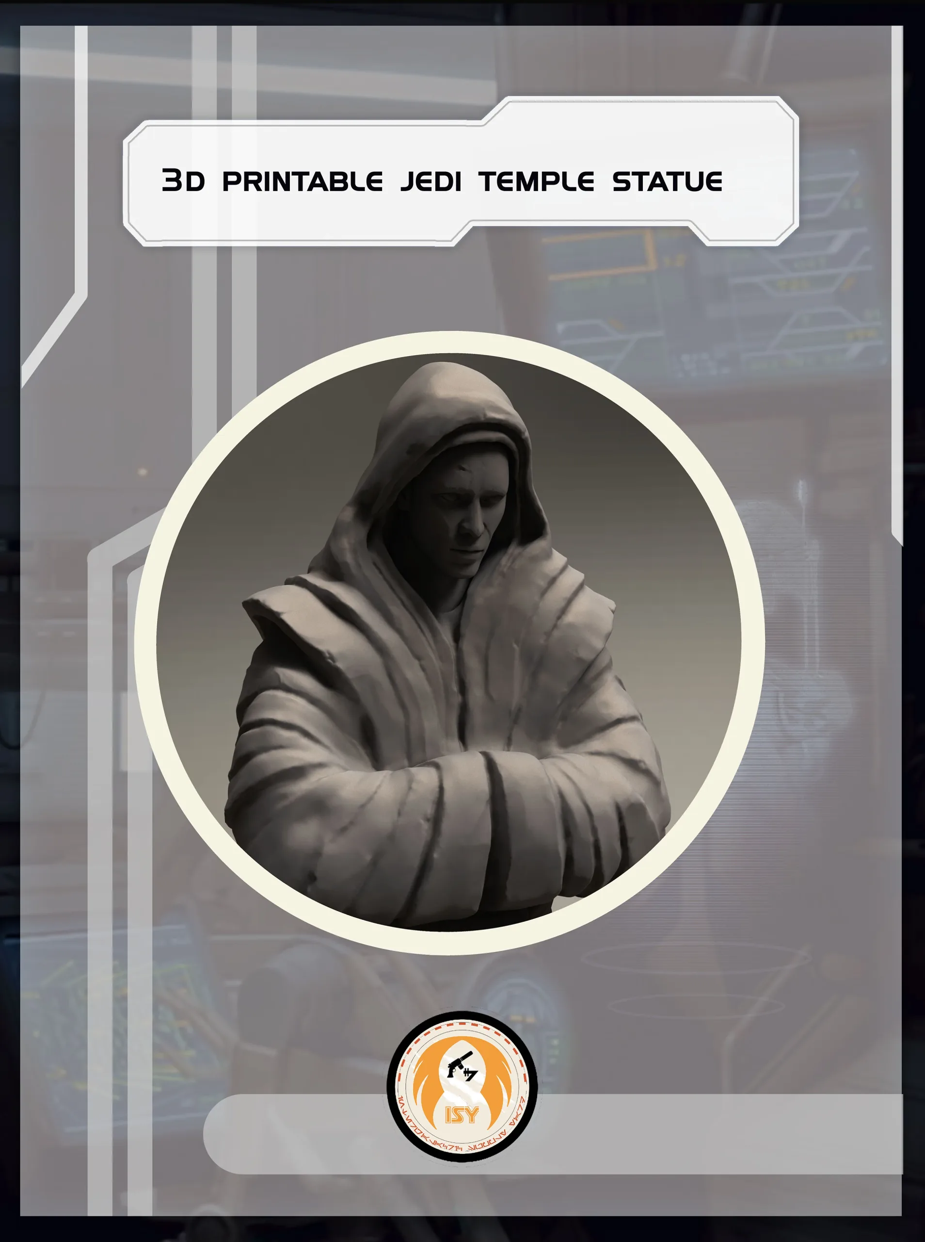 Star wars 3d printable jedi temple statue figurine