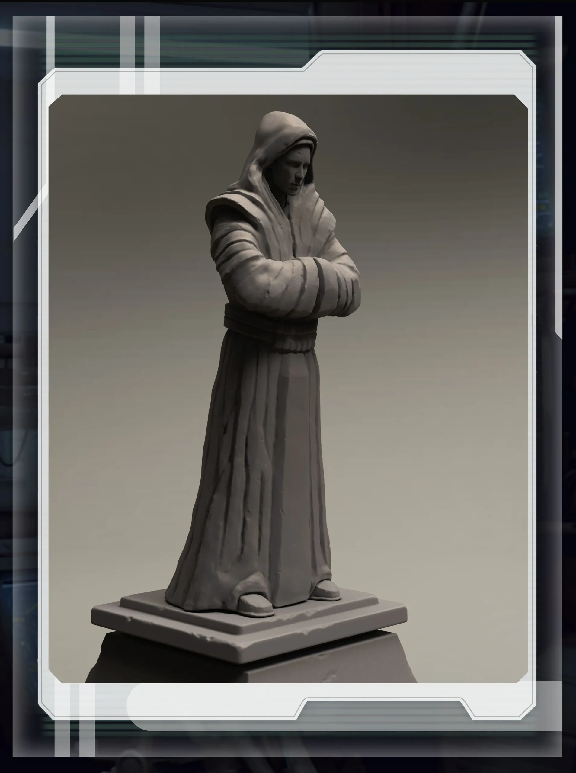 Star wars 3d printable jedi temple statue figurine