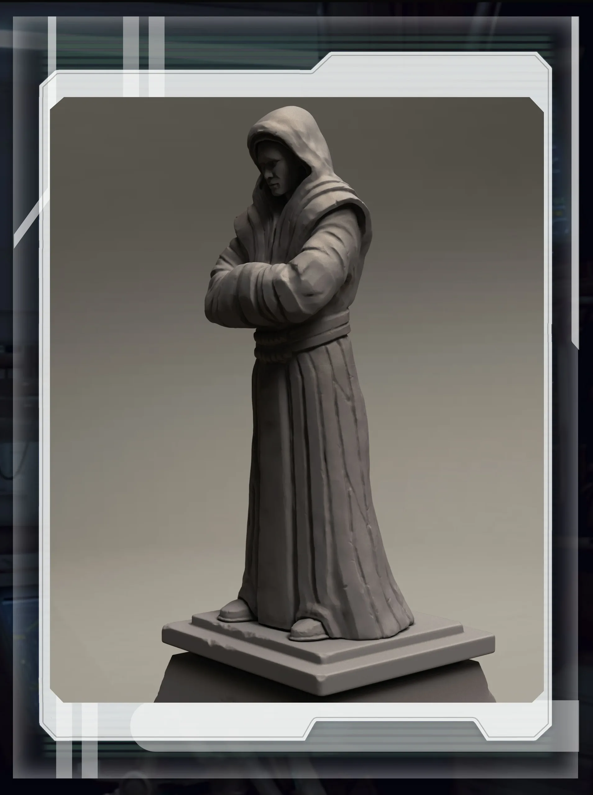 Star wars 3d printable jedi temple statue figurine