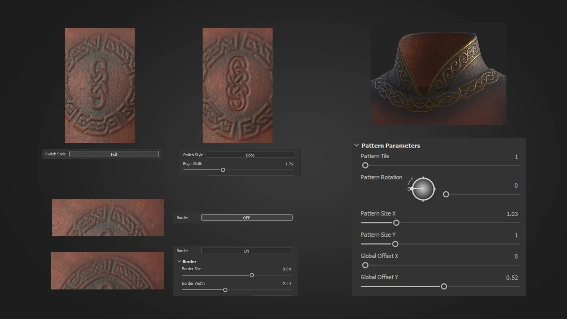 Leather Stamp Tool + 80 Tileable ZBrush Roll Brush + 80 Unique Tileable Alpha (in 2 Style) - Leather Big Bundle VOL 03