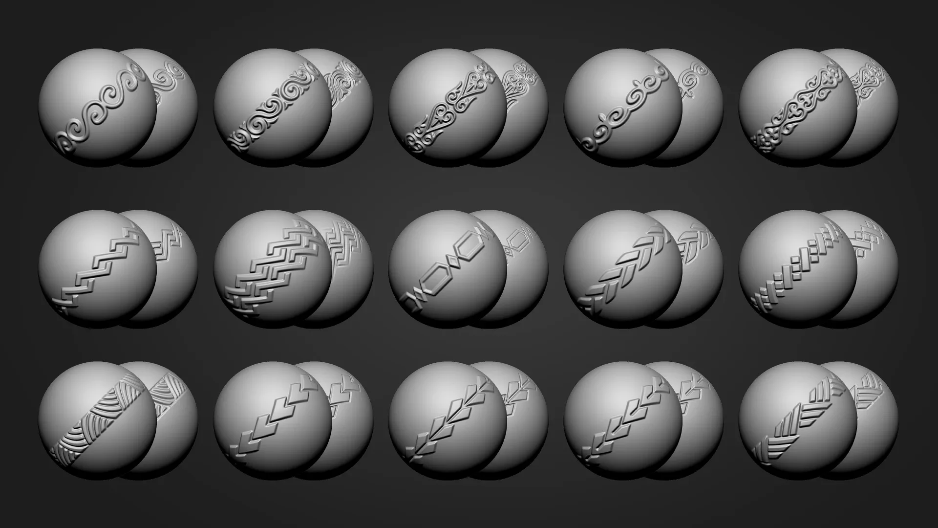 Leather Stamp Tool + 80 Tileable ZBrush Roll Brush + 80 Unique Tileable Alpha (in 2 Style) - Leather Big Bundle VOL 03