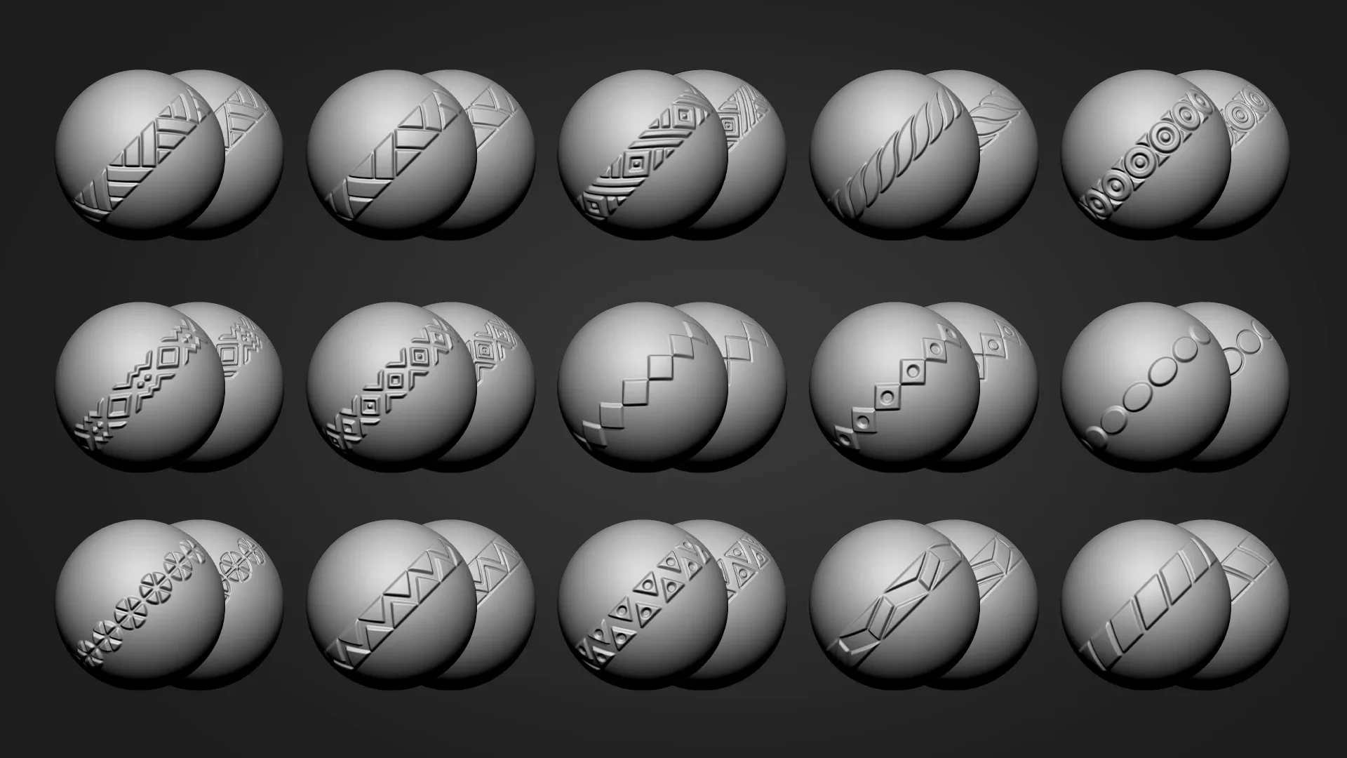 Leather Stamp Tool + 80 Tileable ZBrush Roll Brush + 80 Unique Tileable Alpha (in 2 Style) - Leather Big Bundle VOL 03