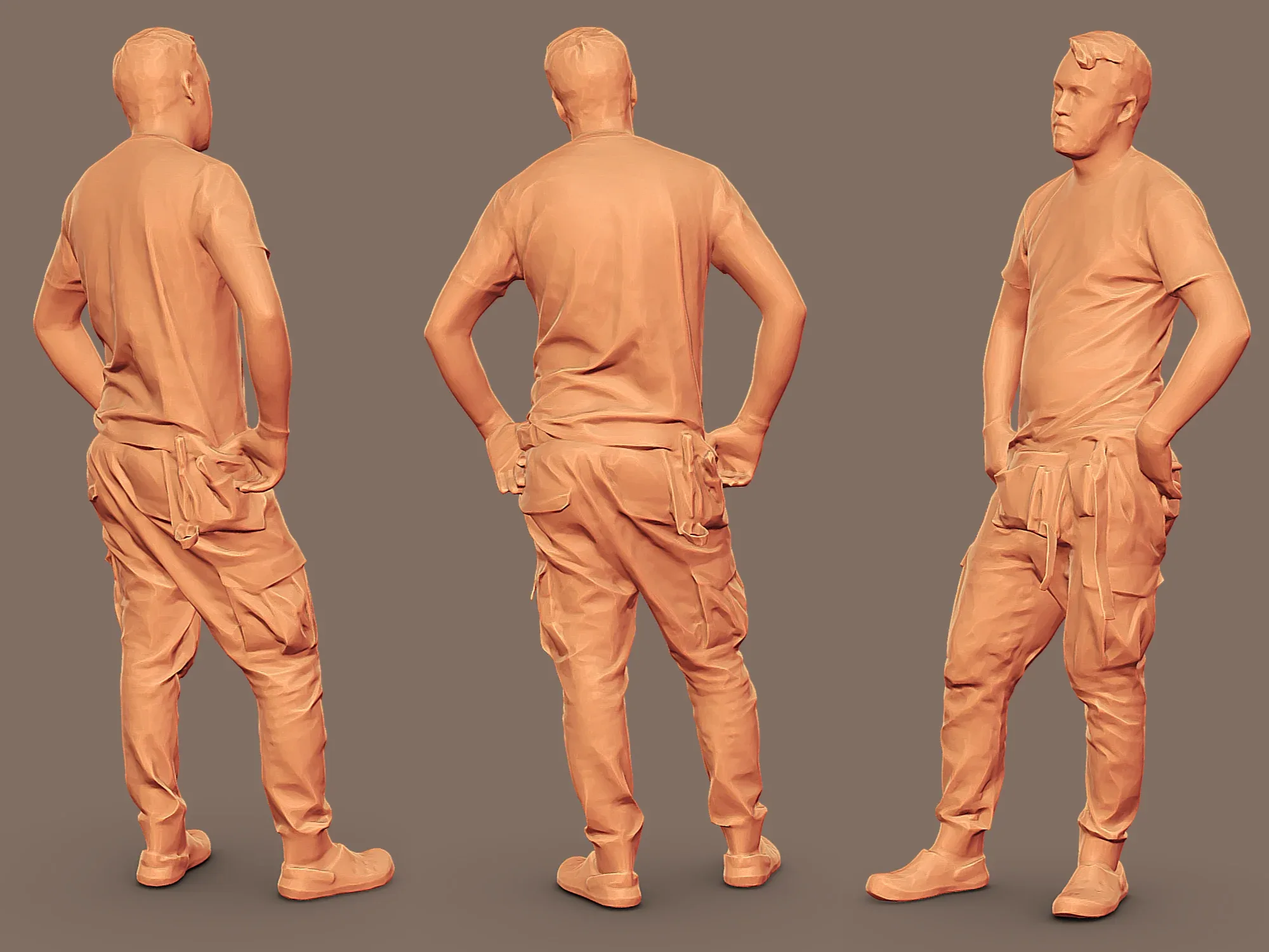 Worker in a White T-shirt model pack