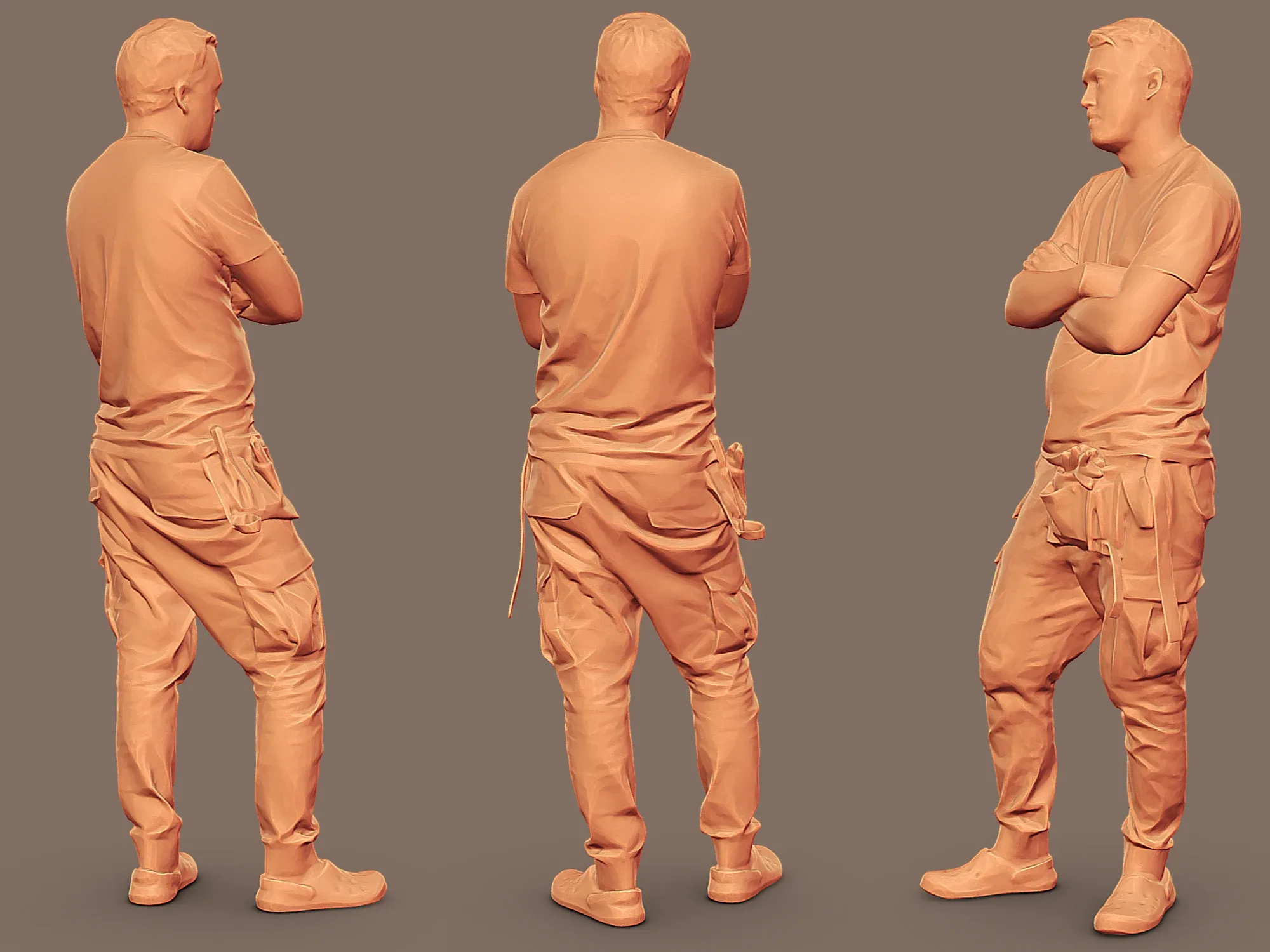 Worker in a White T-shirt model pack