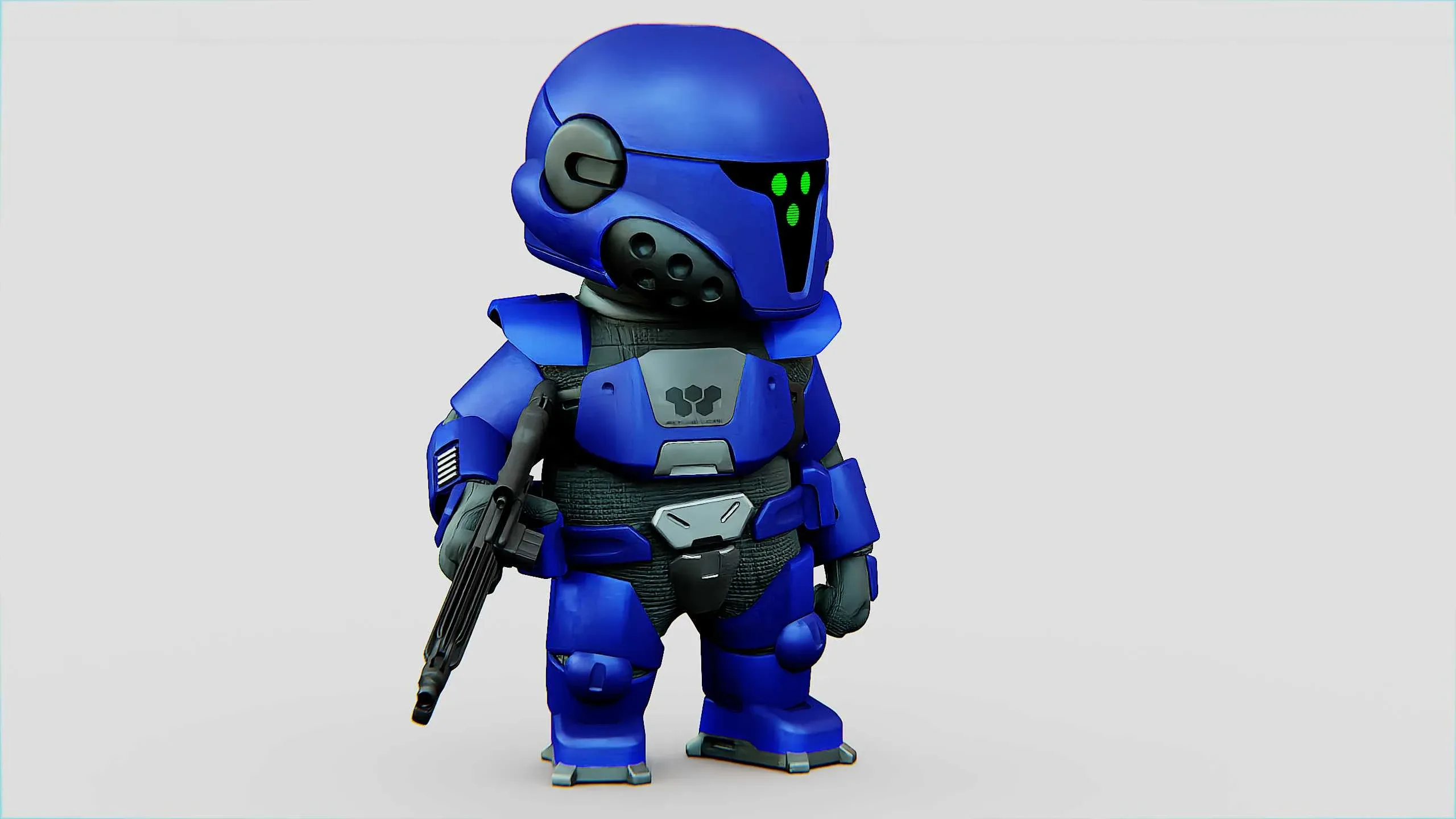 Toon Imperial Trooper R-C Auto-Rig Pro Rigged For Mixamo, Unreal Engine Unity
